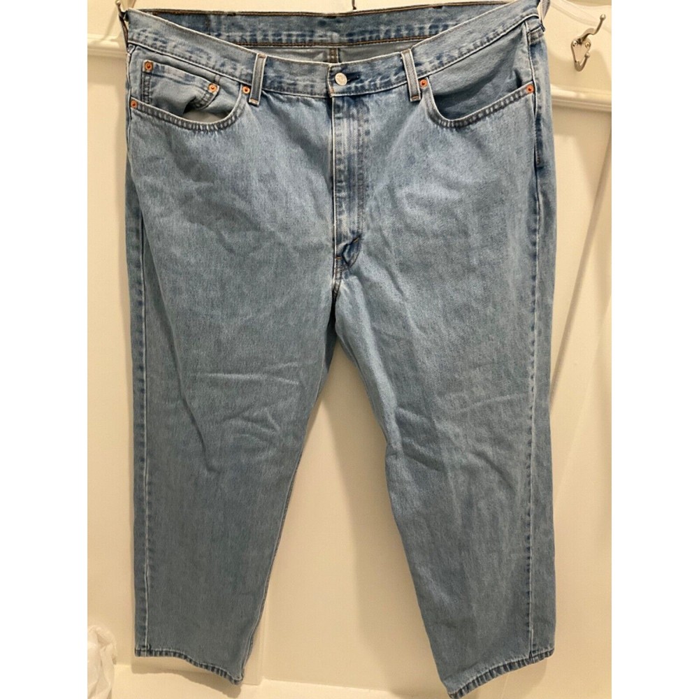 LEVI'S STRAUSS & CO 550  MEN'S DARK BLUE RELAXED FIT TAPERED LEG JEANS 42 X 32